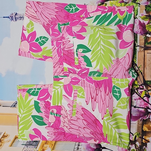 Lilly Pulitzer Parrot‎ Crop Floral Pants Size 8 - Picture 8 of 8